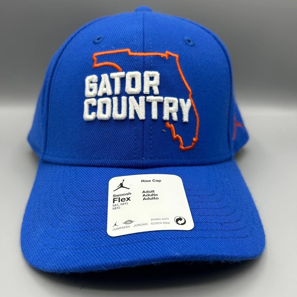 Florida Gators x Air Jordan Rise Hat Men M-L Dri-Fit Jumpman Stretch Fitted New